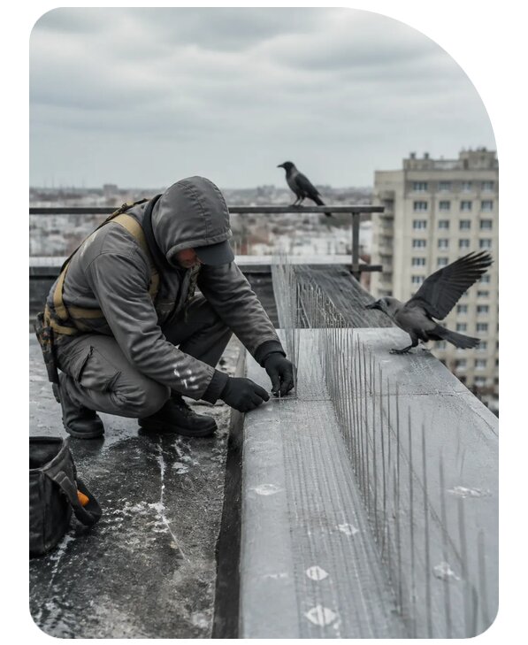 Защита от ворон под ключ в Барабинске по цене от 5079 р. | Сенат-Ббн